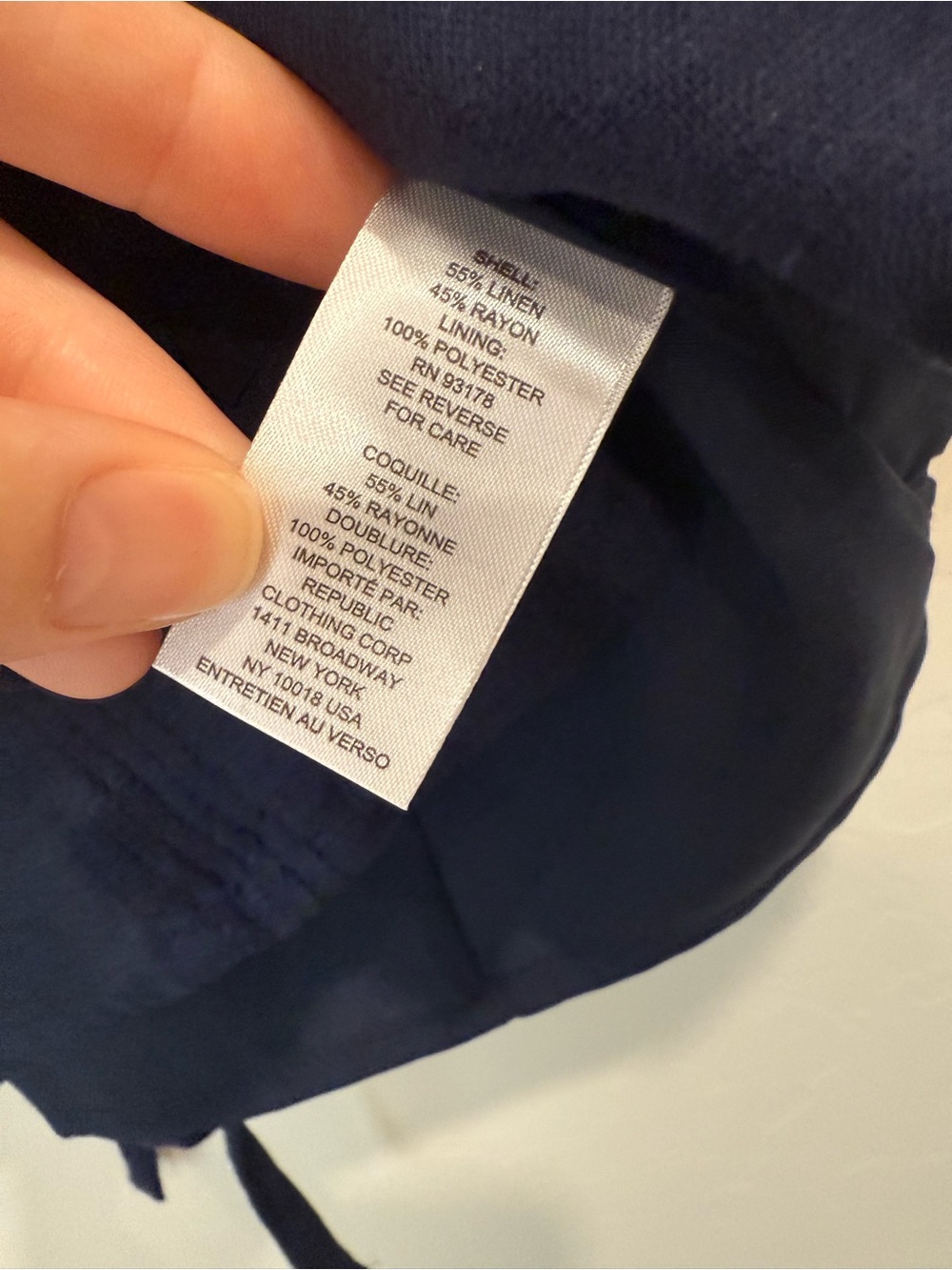 Joie Navy Sleeveless Linen Button-Front Top with Peter Pan Collar - Picture 4 of 6